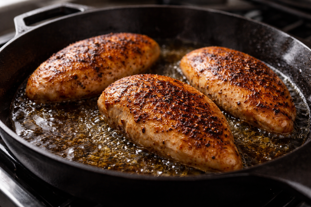 Season and Sear the Chicken