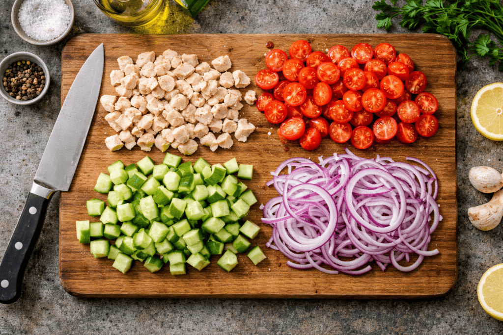 Prep the Chicken and Vegetables