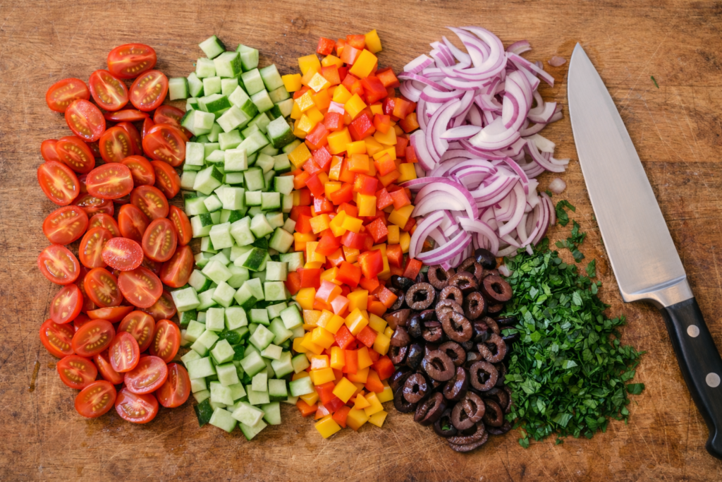 Prepare the Fresh Vegetables