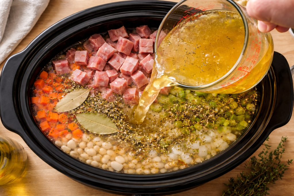 Add Broth and Seasonings