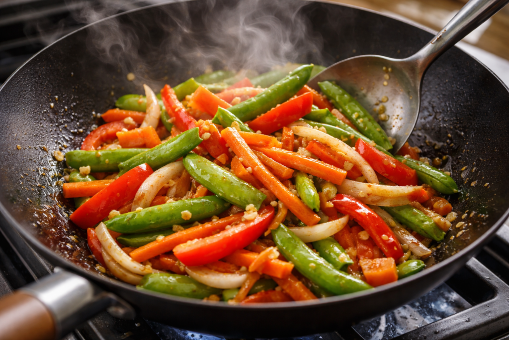 Stir Fry the Vegetables