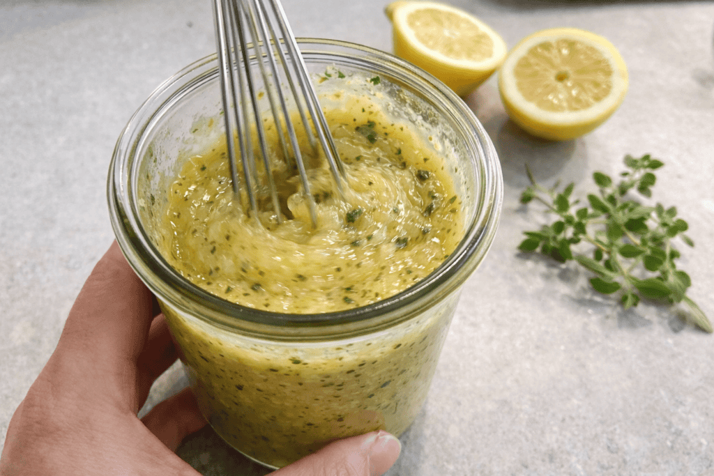 Whisk the Lemon-Herb Dressing