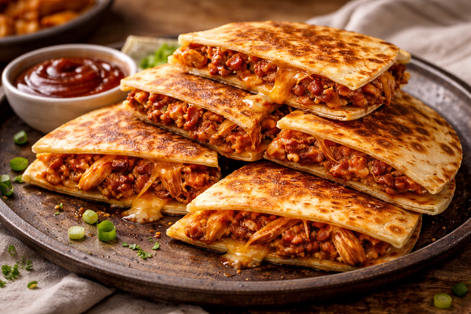 BBQ Bacon Chicken Quesadillas