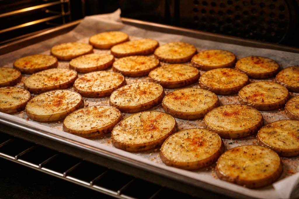 Bake the Potato Slices