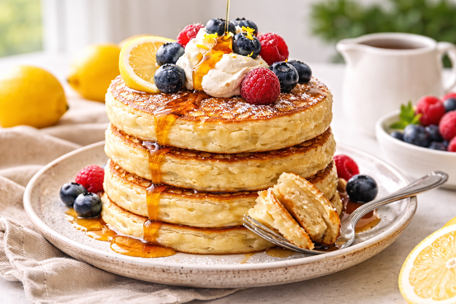 Lemon Ricotta Pancakes