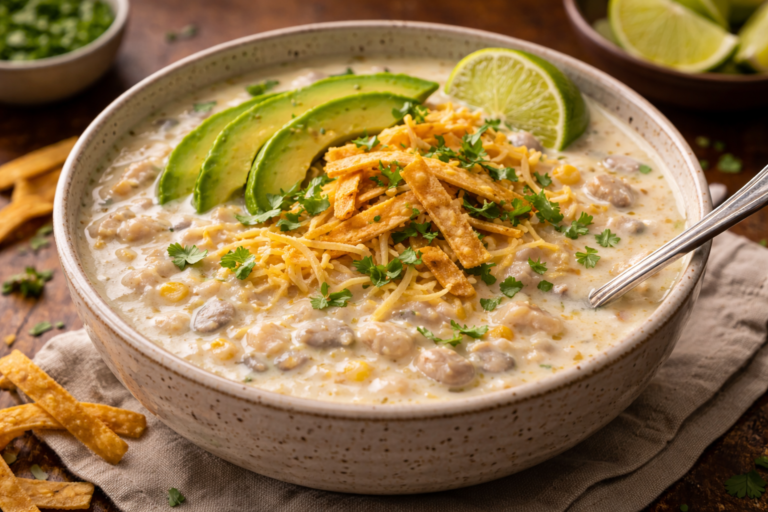 White Chicken Enchilada Soup