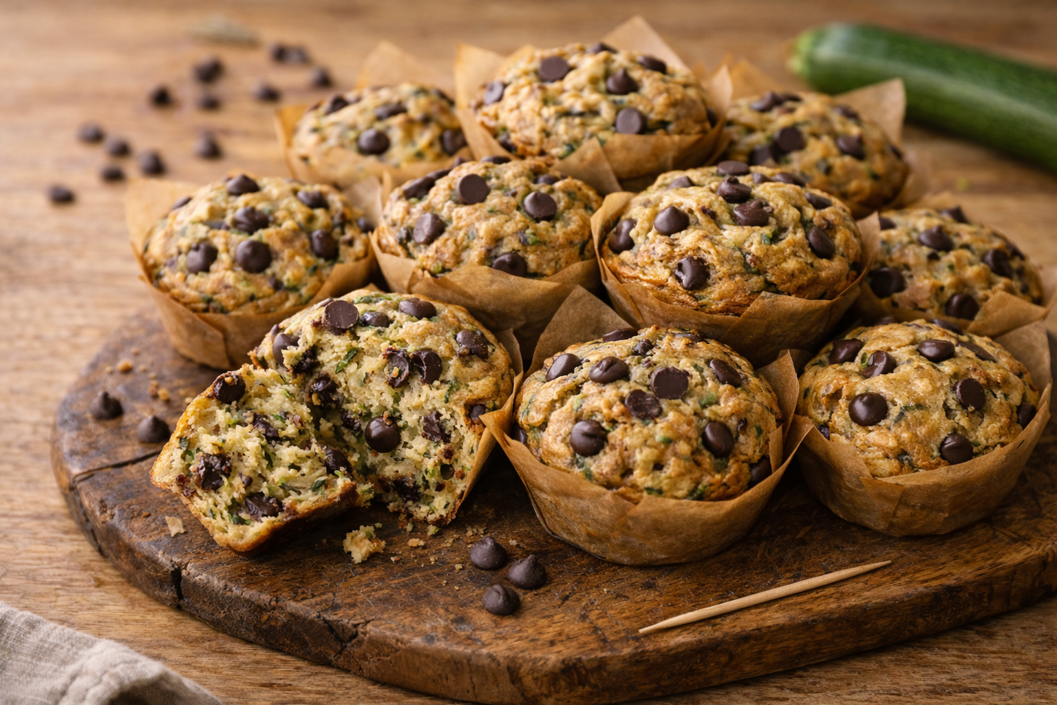 Zucchini Chocolate Chip Muffins