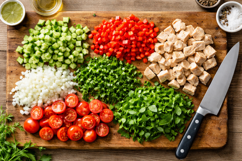 Prep the Chicken and Vegetables