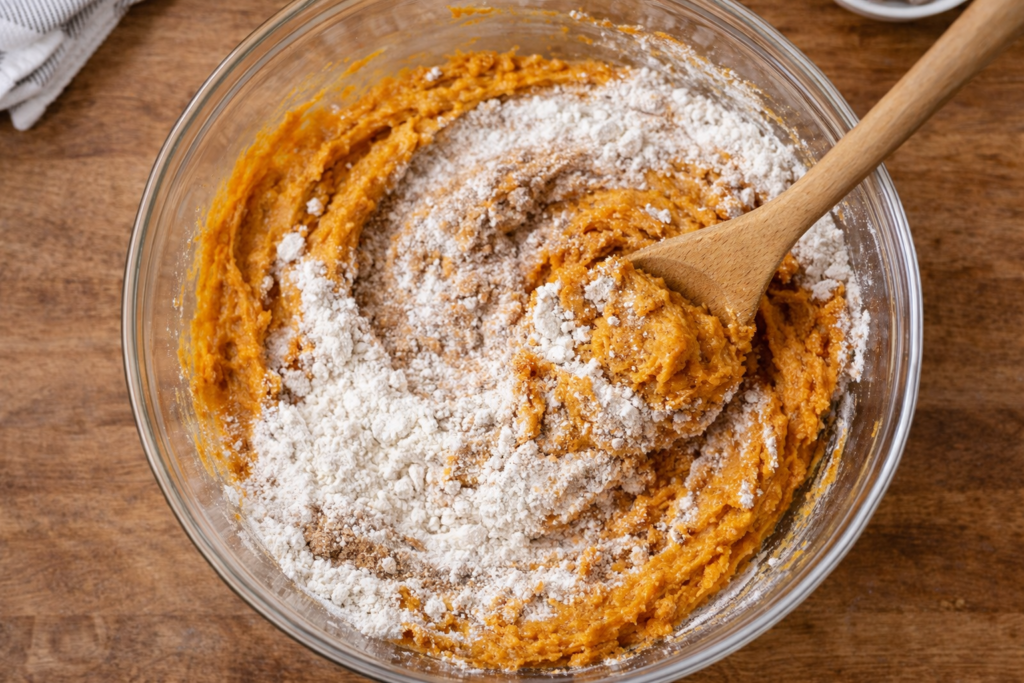 Prepare the Pumpkin Cookie Dough