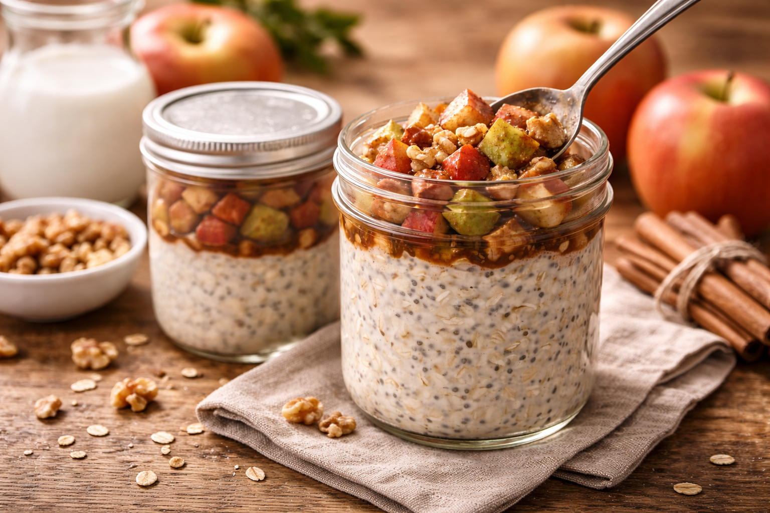 Apple Cinnamon Overnight Oats