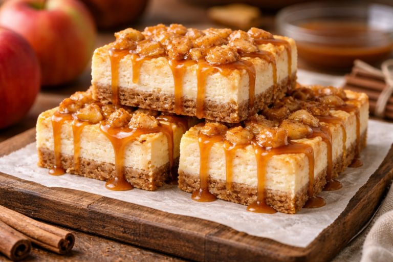 Caramel Apple Cheesecake Bars