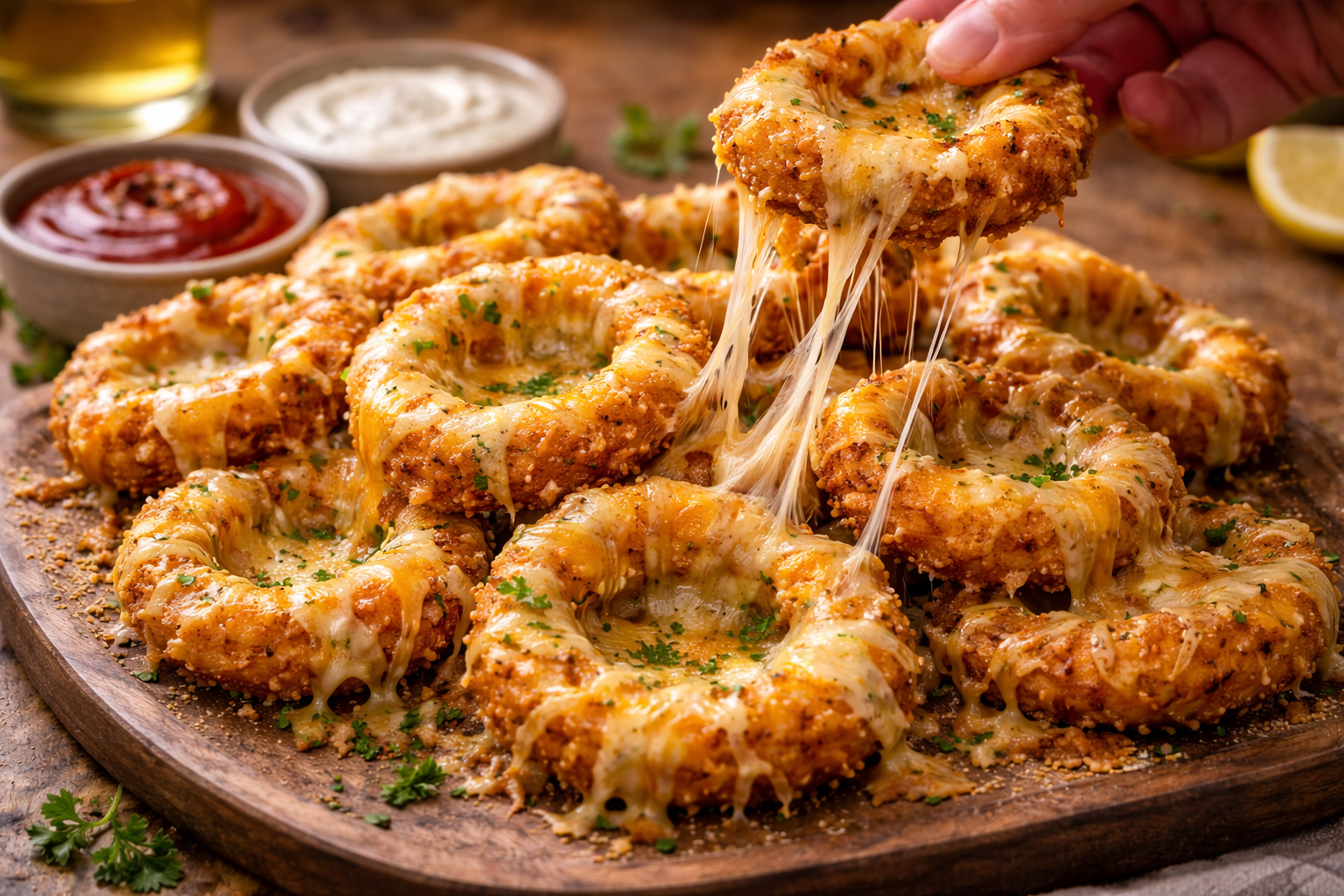 Cheesy Onion Ring Chips