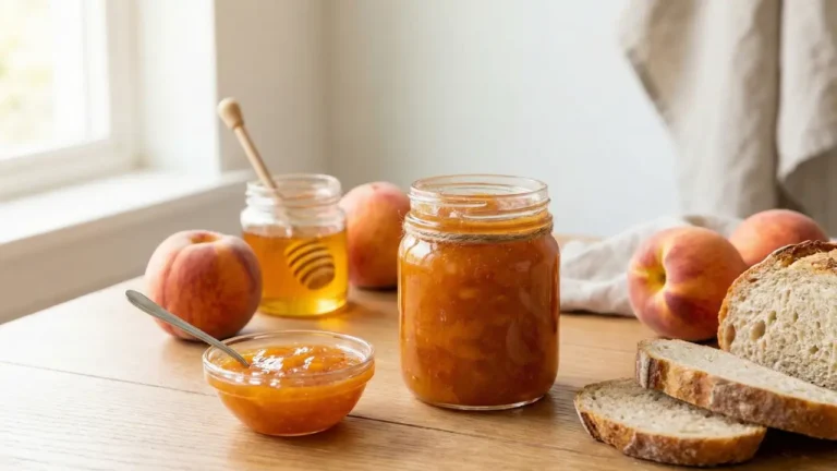 Honey Sweetened Peach Jam