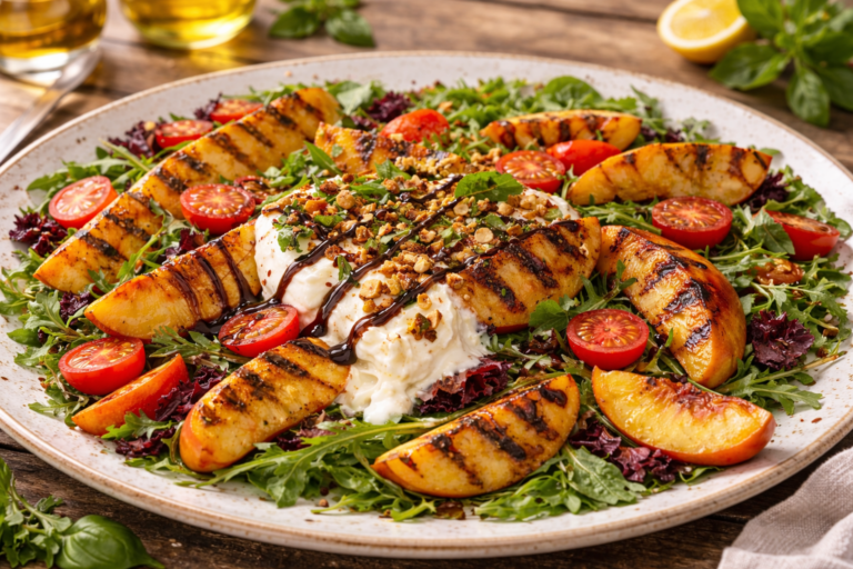 Peach Burrata Salad