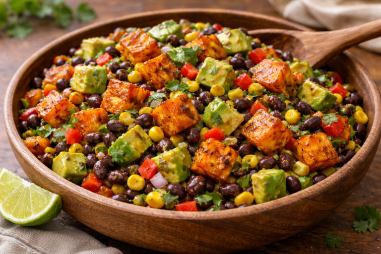 Roasted Sweet Potato Black Bean Salad