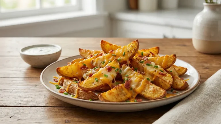 air fryer cheesy potato wedges 3