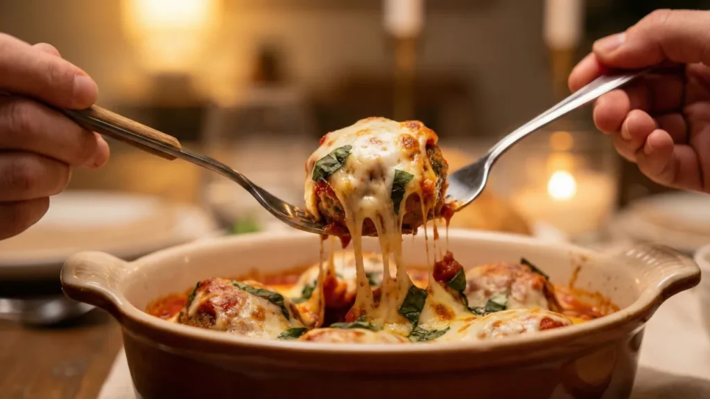 Baked Chicken Parmesan Meatballs