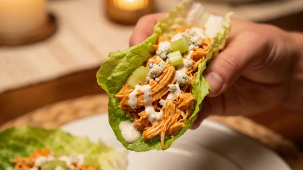 Buffalo Chicken Lettuce Wraps