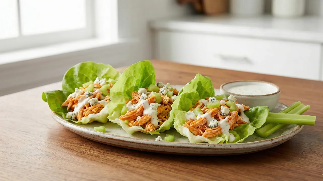 Buffalo Chicken Lettuce Wraps