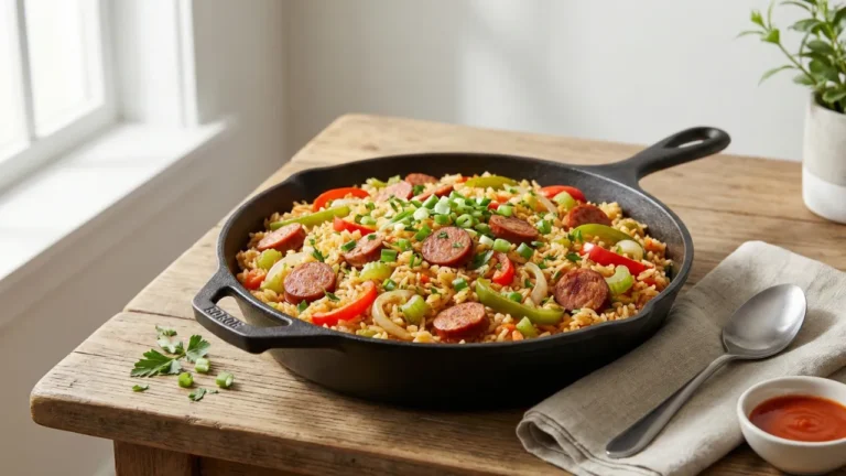 Cajun Sausage and Rice Skillet