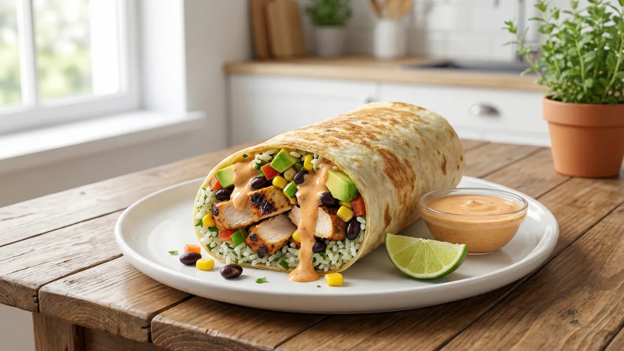 Chipotle Ranch Grilled Chicken Burrito