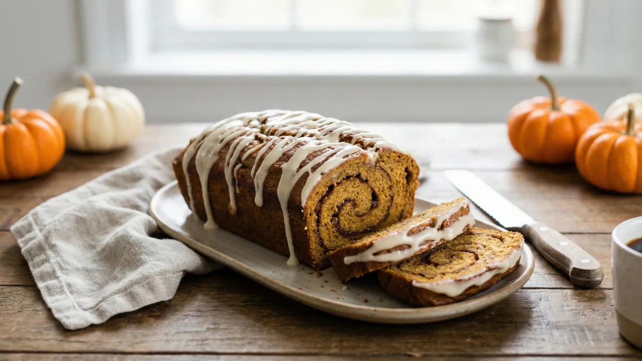 Cinnamon Roll Pumpkin Bread
