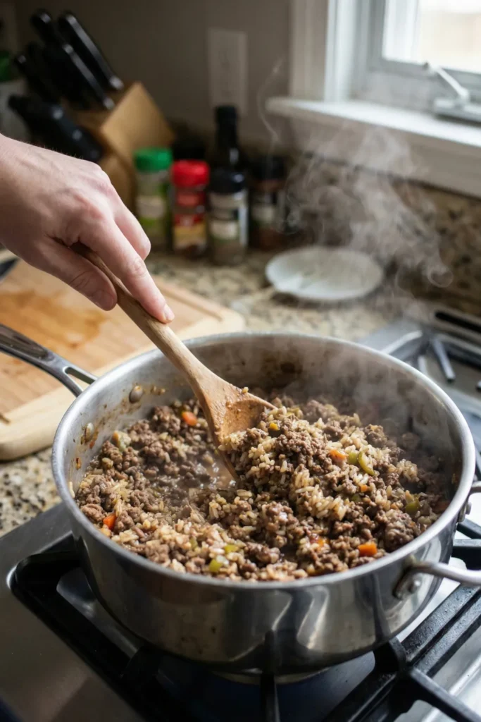 Dirty Rice with Ground Beef