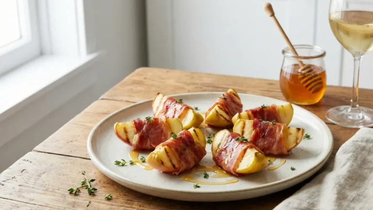 Grilled Apples with Prosciutto and Honey