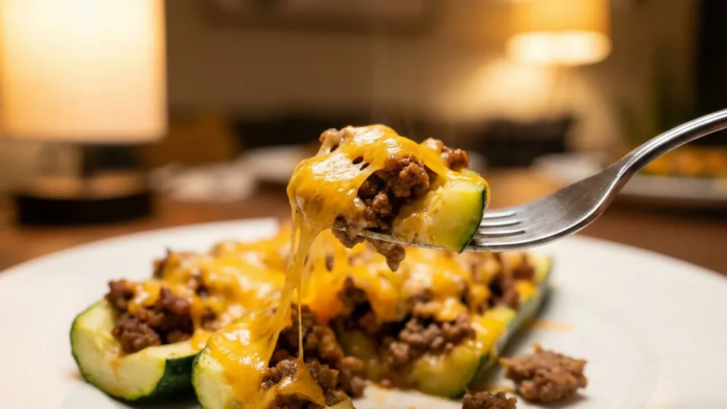 Ground Beef Zucchini Boats