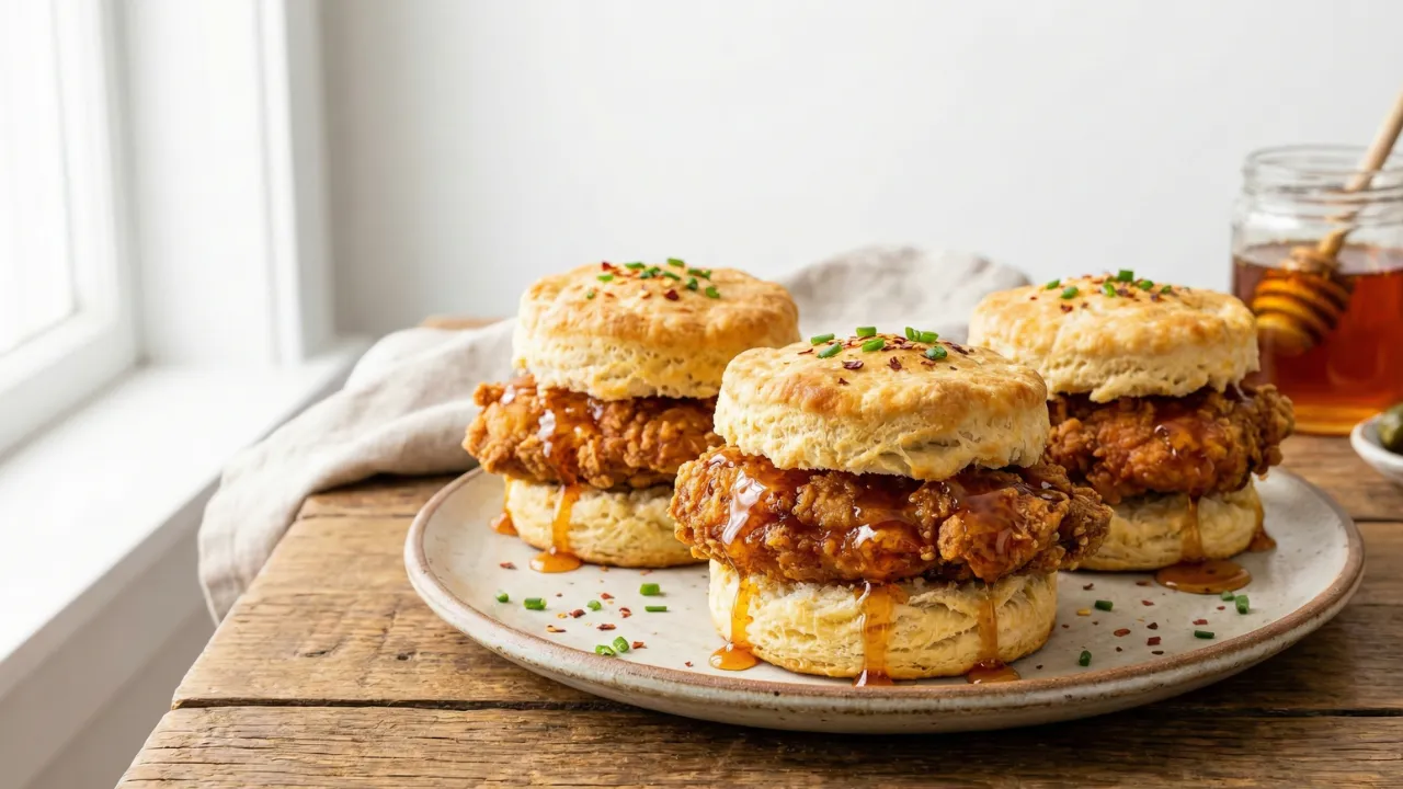 Hot Honey Chicken Biscuits