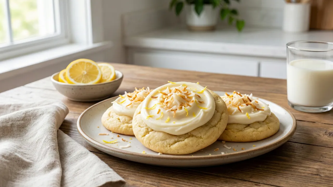 Lemon Coconut Cheesecake Cookies