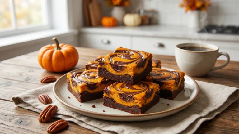 Pumpkin Cheesecake Swirl Brownies