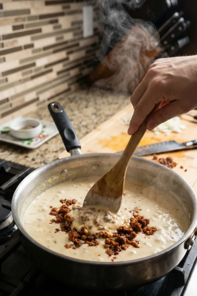 Queso Blanco Dip with Chorizo