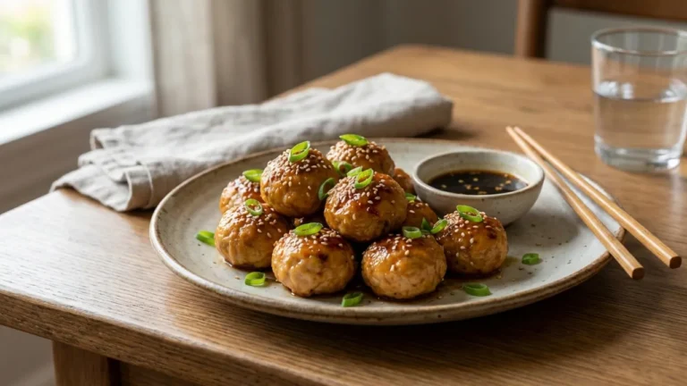 Sesame Ginger Chicken Meatballs