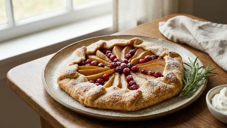 Spiced Pear and Cranberry Galette