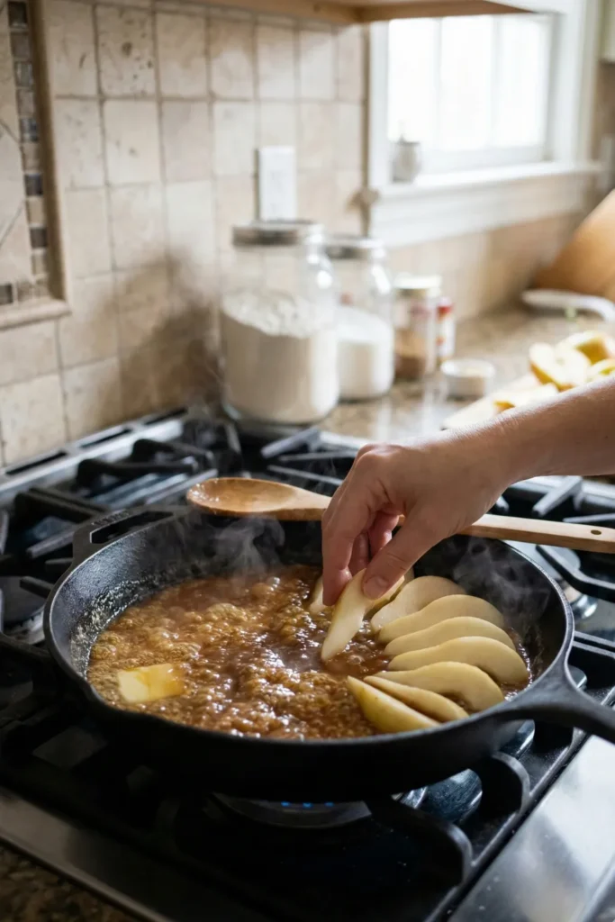 Spiced Pear Upside Down Cake